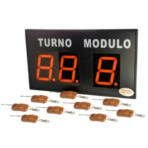 Sistema de Turnos JM Inalámbrico con 9 Pulsadores